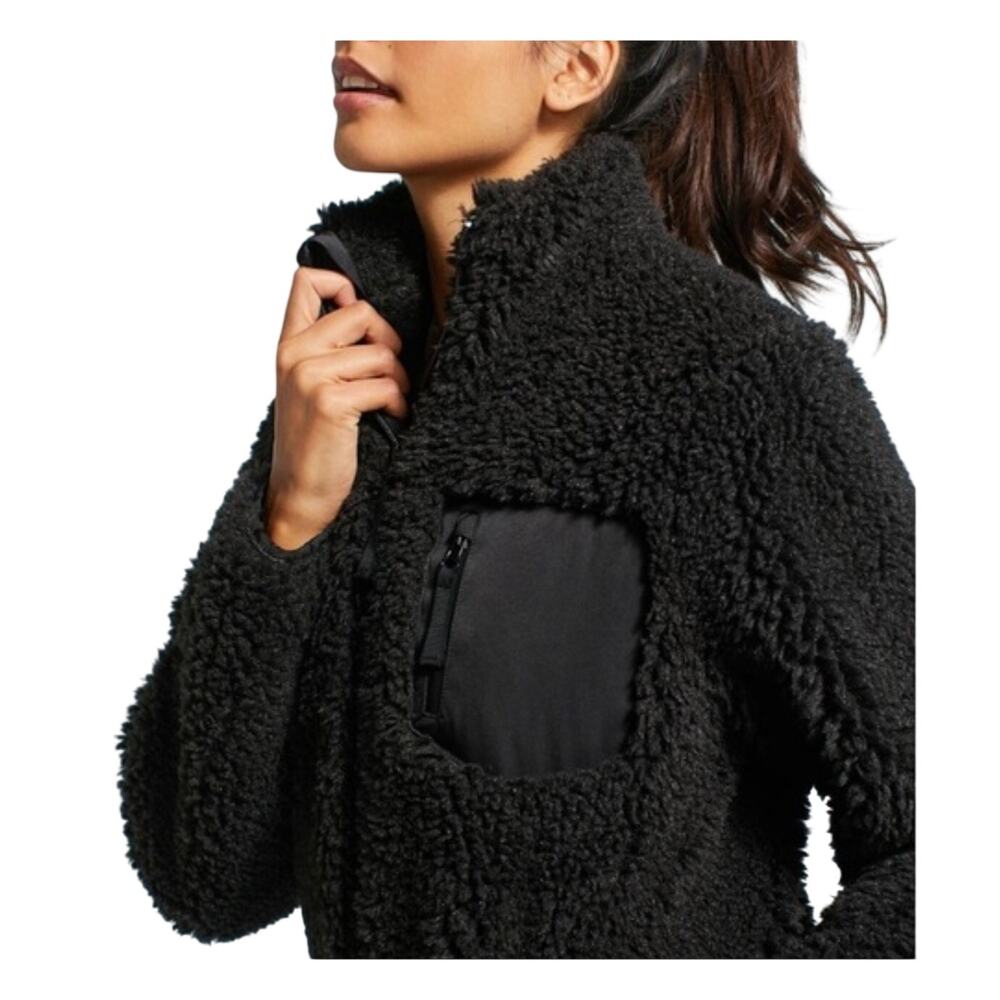 Cynthia Rowley Fitness Women's Black Sherpa Jacket Size Medium